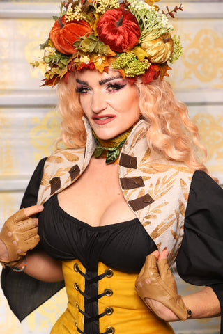 Sgt Pepper Vest in Cream & Golden Leaves - Day 1 of 13 Days of Halloween 2025