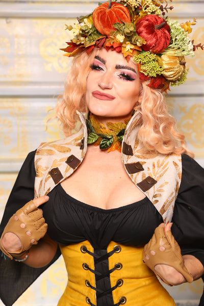 Sgt Pepper Vest in Cream & Golden Leaves - Day 1 of 13 Days of Halloween 2025