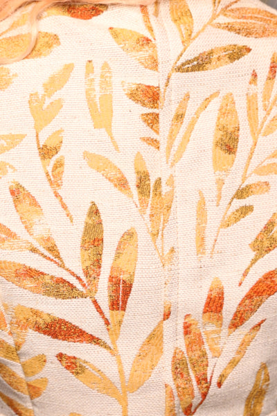 Wench Corset in Cream & Golden Leaves- Day 1- 13 Days of Halloween 2025