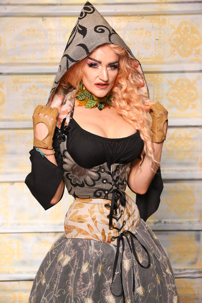 Cropped Vixen in Midnight Floral *SHOWN with Hood Sold separately- Day 1 of 13 Days of Halloween