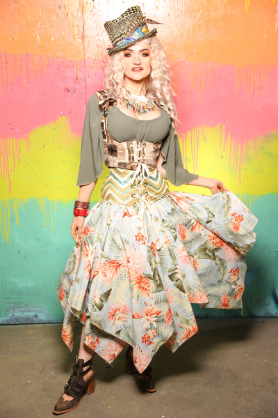 Fairy Skirt in Palm Daydream - The "Fairy Flea Market" Collection