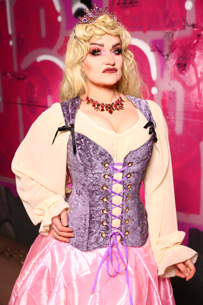 Heidi Corset in Purple Brushstroke - The Ever After Collection
