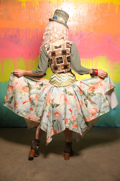 Fairy Skirt in Palm Daydream - The "Fairy Flea Market" Collection