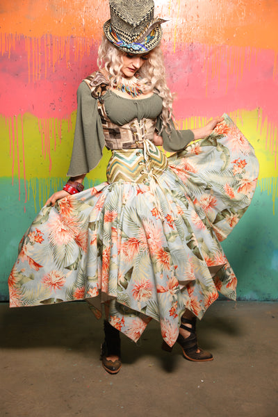 Fairy Skirt in Palm Daydream - The "Fairy Flea Market" Collection