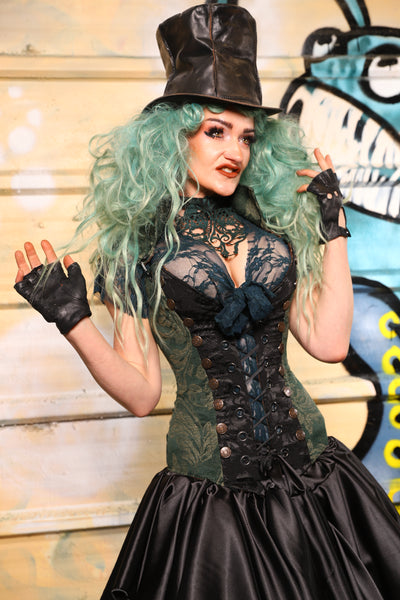 Buccaneer Overbust Corset in Forest Scroll - The Bucc Stops Here! Collection