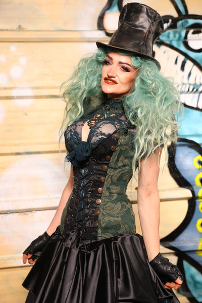 Buccaneer Overbust Corset in Forest Scroll - The Bucc Stops Here! Collection