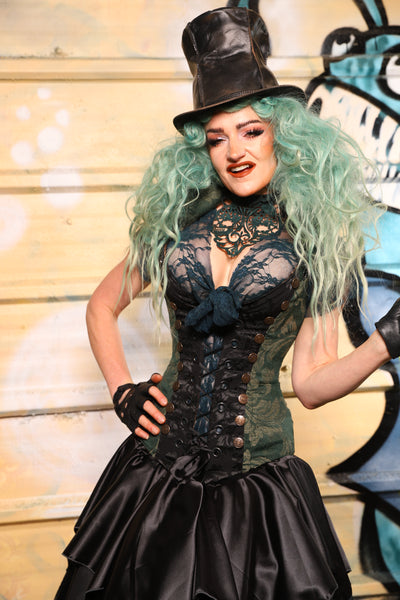 Buccaneer Overbust Corset in Forest Scroll - The Bucc Stops Here! Collection
