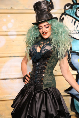 06. Buccaneer Overbust Corset in Forest Scroll - The Bucc Stops Here! Collection