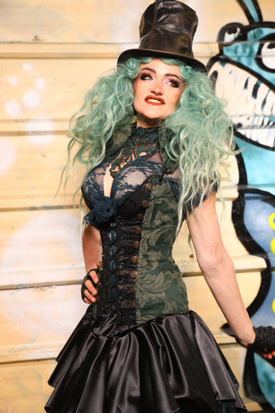 Buccaneer Overbust Corset in Forest Scroll - The Bucc Stops Here! Collection