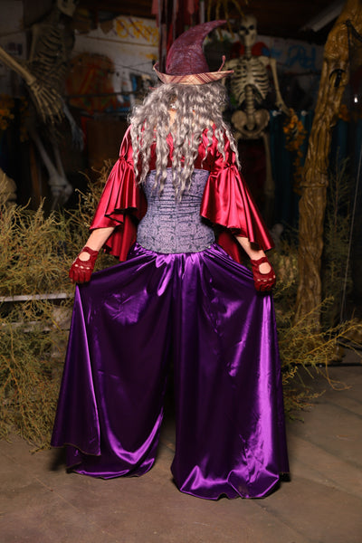 19. *CUSTOM LENGTH* Palazzo Pants *MUST leave outseam length at check out* in Grape Satin - The Prismatic Potion Collection