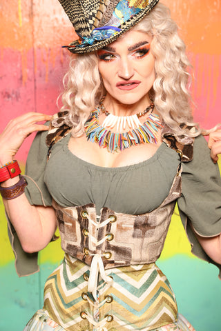 Cropped Dapper Vixen in Brownstone - The "Fairy Flea Market" Collection