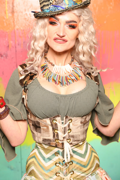 Cropped Dapper Vixen in Brownstone - The "Fairy Flea Market" Collection