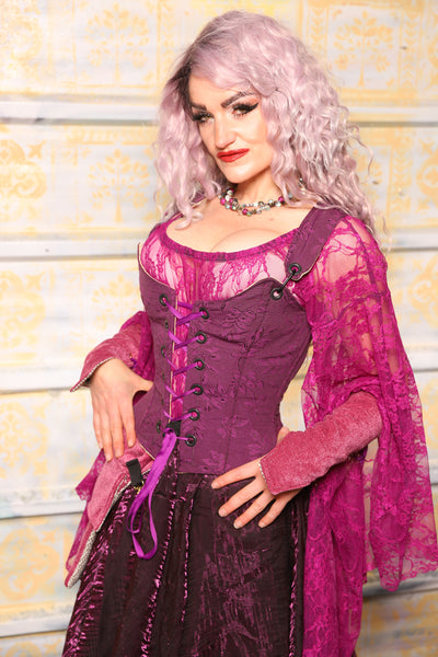 Maiden Bodice Corset in Ultra Violet Floral - "Woke Up & Chose Violets" Collection
