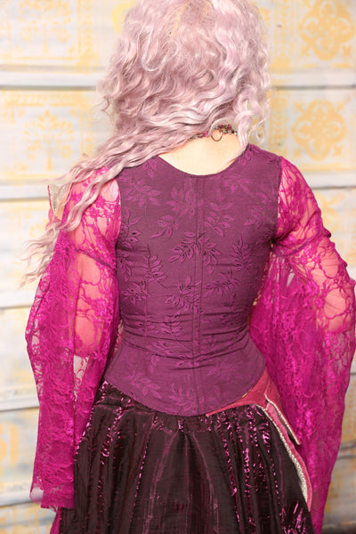 Maiden Bodice Corset in Ultra Violet Floral - "Woke Up & Chose Violets" Collection