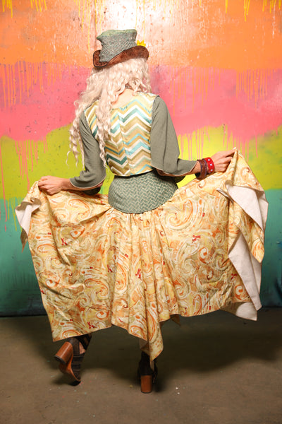 Fairy Skirt in Citrus Watercolor - The "Fairy Flea Market" Collection