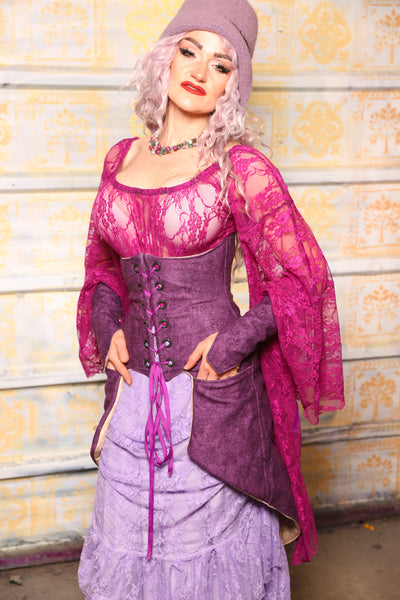 Petite Siren Corset w/ Pockets in Enchanted Heather - "Woke Up & Chose Violets" Collection