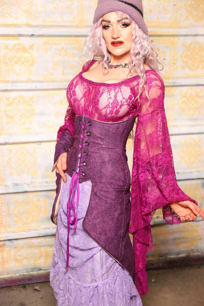 Petite Siren Corset w/ Pockets in Enchanted Heather - "Woke Up & Chose Violets" Collection