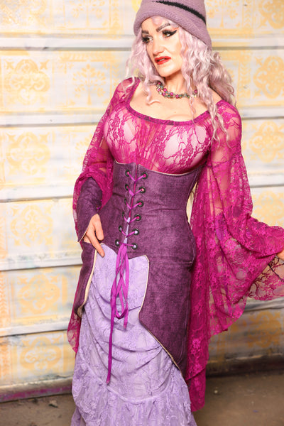 Petite Siren Corset w/ Pockets in Enchanted Heather - "Woke Up & Chose Violets" Collection