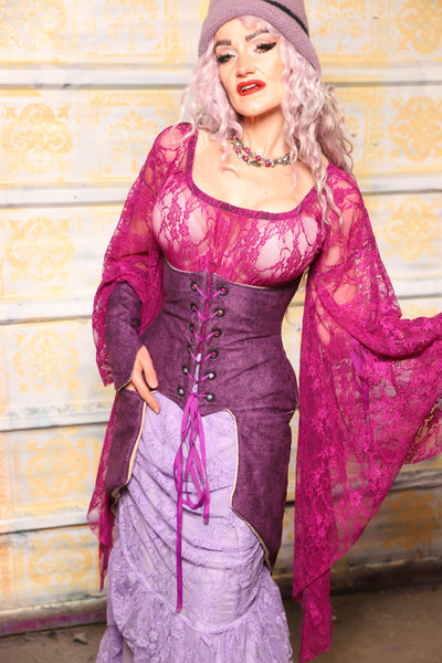 Petite Siren Corset w/ Pockets in Enchanted Heather - "Woke Up & Chose Violets" Collection