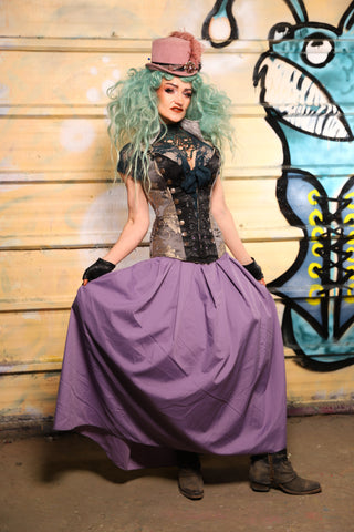 31. Tulip Skirt in Lilac Cotton - The Bucc Stops Here! Collection