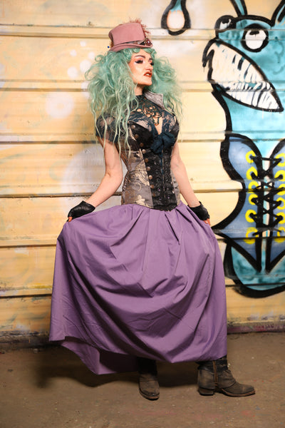 31. Tulip Skirt in Lilac Cotton - The Bucc Stops Here! Collection
