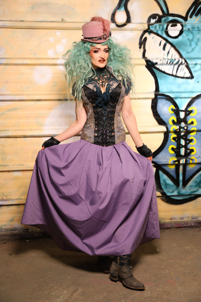 31. Tulip Skirt in Lilac Cotton - The Bucc Stops Here! Collection