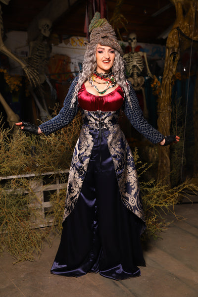 09. Birch Vixen in Navy & Pearl Damask - The Prismatic Potion Collection