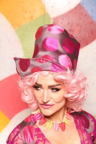 27. Regency Top Hat in Polka Party Pink - The "Confections of the Heart" Collection