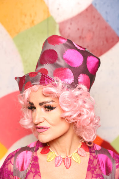 27. Regency Top Hat in Polka Party Pink - The "Confections of the Heart" Collection