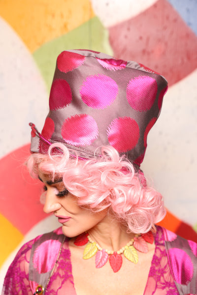 27. Regency Top Hat in Polka Party Pink - The "Confections of the Heart" Collection