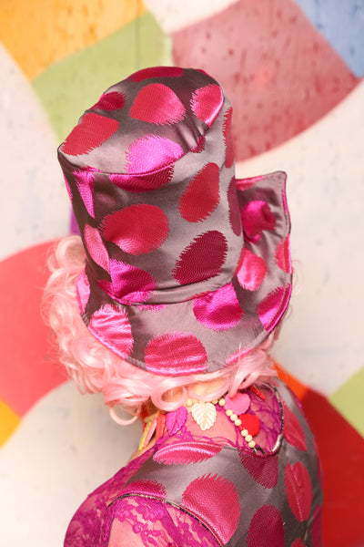 27. Regency Top Hat in Polka Party Pink - The "Confections of the Heart" Collection