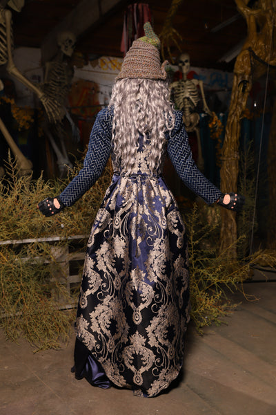 09. Birch Vixen in Navy & Pearl Damask - The Prismatic Potion Collection