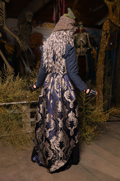 09. Birch Vixen in Navy & Pearl Damask - The Prismatic Potion Collection