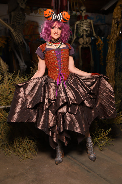 Mini Fairy Skirt in Tree Bark Pintuck - Spooky Saturday Part 5