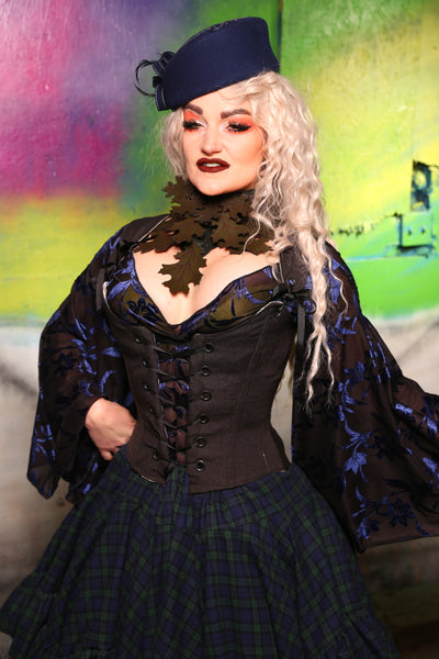 Maiden Bodice Charcoal Upholstery #14 - "Darken My Door" Collection