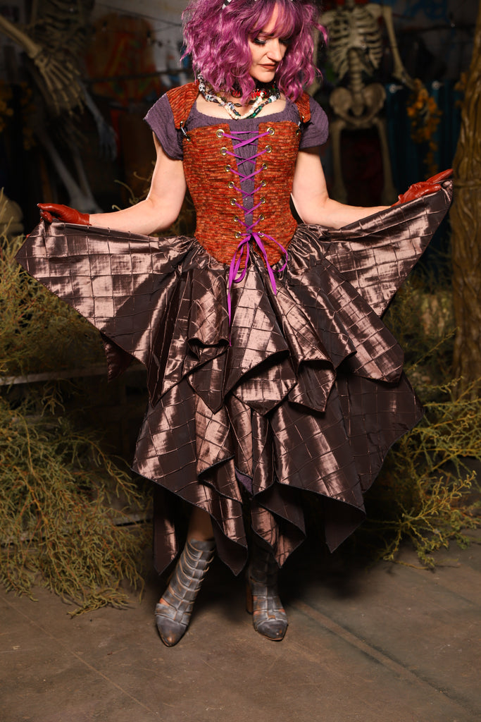 Mini Fairy Skirt in Tree Bark Pintuck - Spooky Saturday Part 5