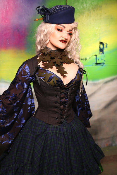 Maiden Bodice Charcoal Upholstery #14 - "Darken My Door" Collection