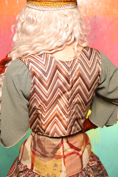 Cropped Dapper Vixen in Sedona Chevron - The "Fairy Flea Market" Collection