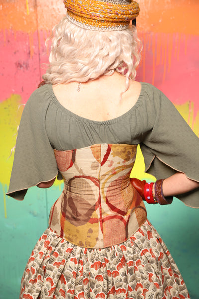 Wench Corset in "Honestly Pretty Fugly" - The "Fairy Flea Market" Collection