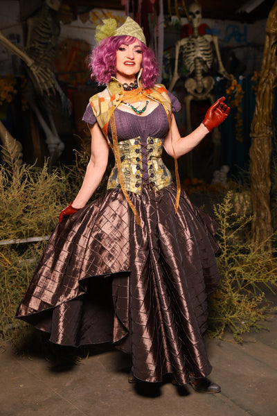 Crescent Skirt in Tree Bark Pintuck - Spooky Saturday Part 5