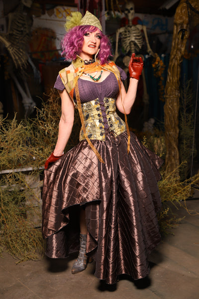 Crescent Skirt in Tree Bark Pintuck - Spooky Saturday Part 5