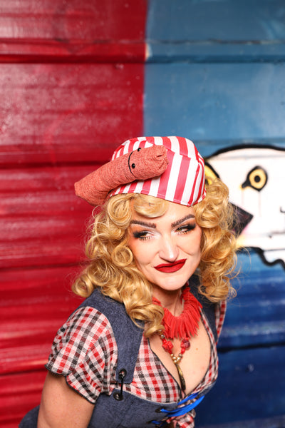 21. Hot Dog Striped Hat - The Ameri-can-can Collection