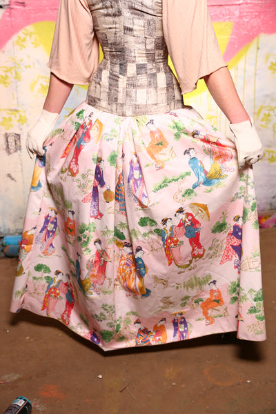 20-Tulip Skirt in Geisha Pink "The Knick Knack Collection"