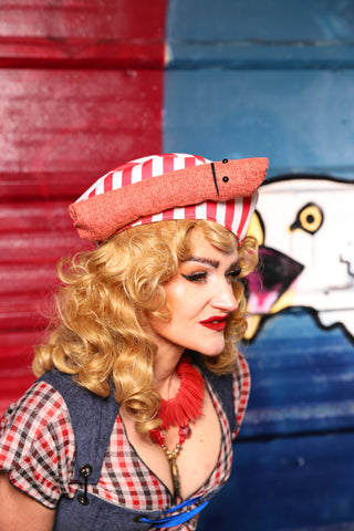 21. Hot Dog Striped Hat - The Ameri-can-can Collection