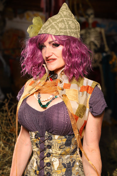 Lace up Vest in Harvested Patch - Spooky Saturday Part 5