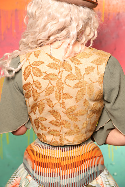 Cropped Dapper Vixen in Golden Leaf - The "Fairy Flea Market" Collection