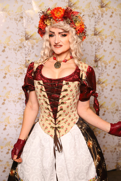 16. Oktoberfest Set #16: Elizabethan Corset + Hobbit Tulip Skirt + Apron *blouse sold separately* - Oktoberfest Sets Collection