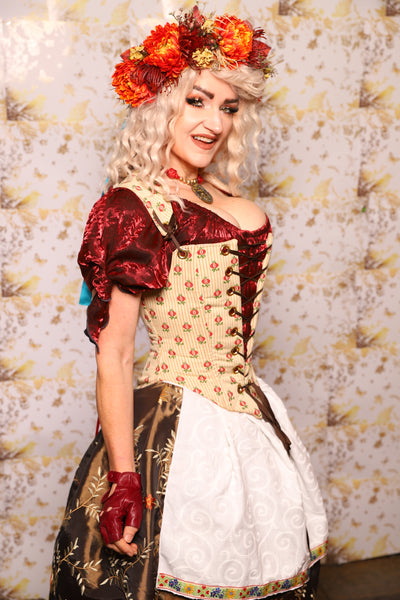 16. Oktoberfest Set #16: Elizabethan Corset + Hobbit Tulip Skirt + Apron *blouse sold separately* - Oktoberfest Sets Collection
