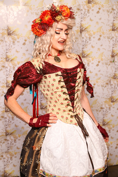 19. Classic Blouse w/Leaf Sleeves in Crushed Rubies - Oktoberfest Sets Collection