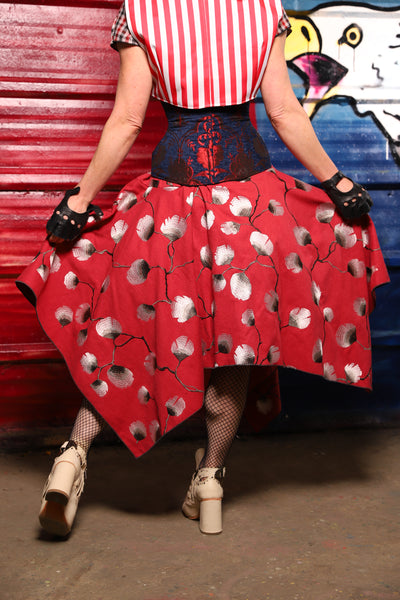 16. Fairy Skirt in Red Lantern Blossoms *4 Point* - The Ameri-can-can Collection